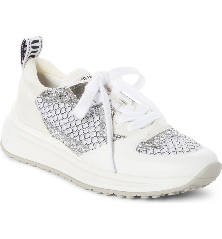 Miu Miu Mesh Glitter Sneaker (Women) | Nordstrom