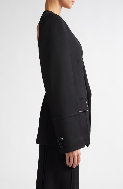 Shop Victoria Beckham Open Back Collarless Jacket In Black