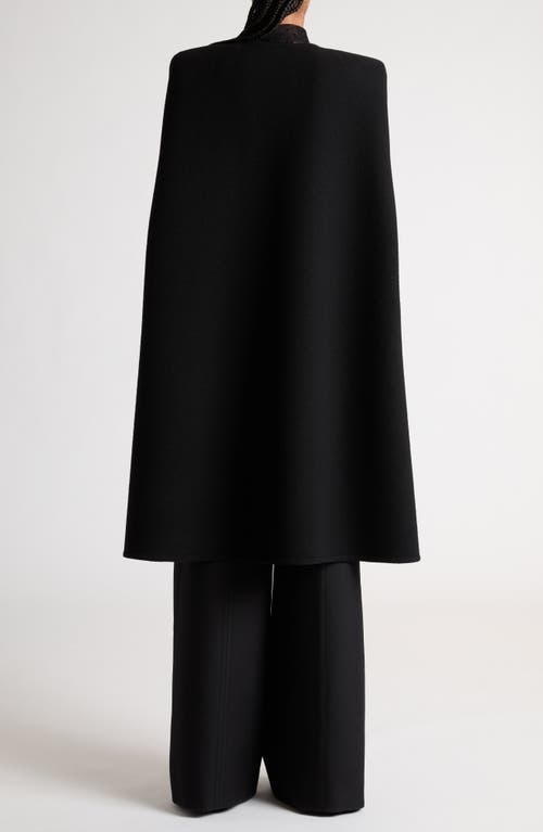 Shop Valentino Garavani Virgin Wool & Cashmere Cape In Nero