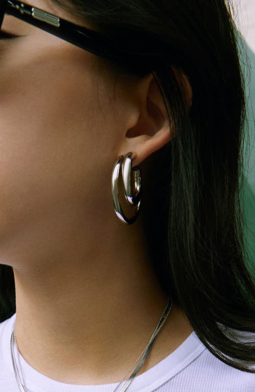 Ana Luisa Hoop Earrings In Silver