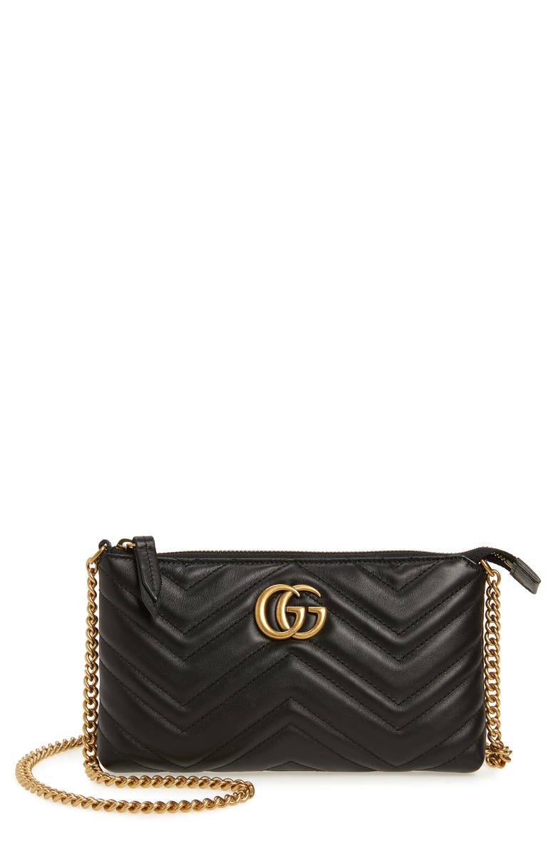 Gucci Marmont 2.0 Leather Wallet on a Chain | Nordstrom