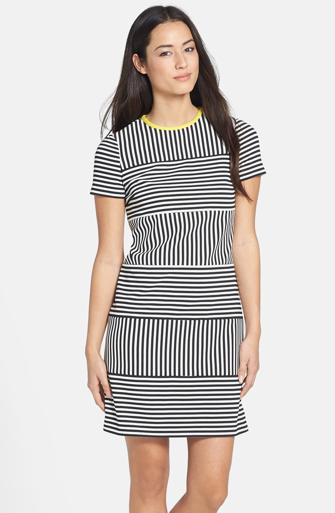 Maggy London Stripe Short Sleeve Knit Dress Nordstrom