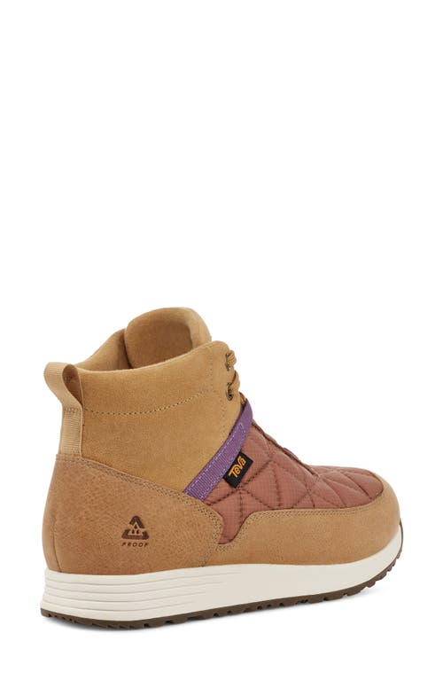 Shop Teva Reember Commute Waterproof Bootie In Curry/carob Brown