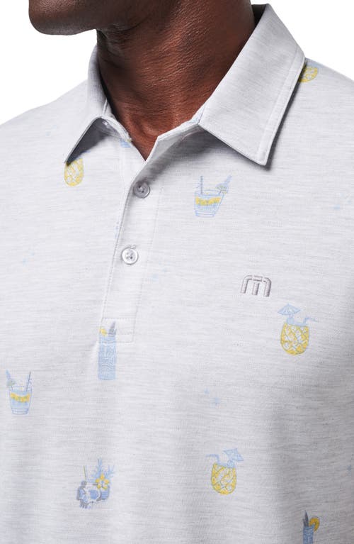 Travismathew Call The Shots Polo In Heather Light Grey