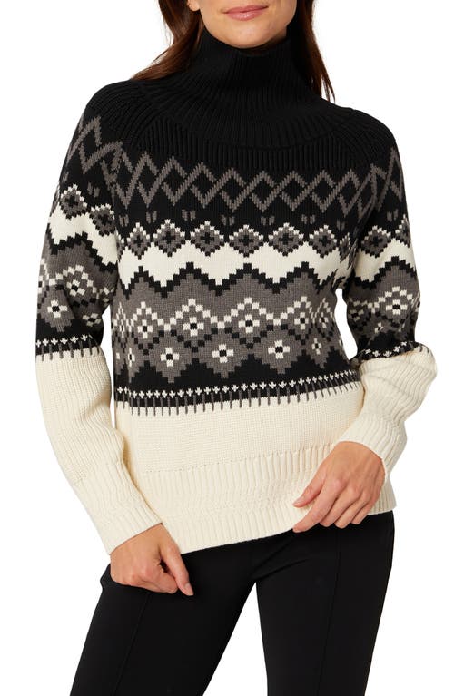 Shop Alp N Rock Leighton Fair Isle Turtleneck Sweater In Black