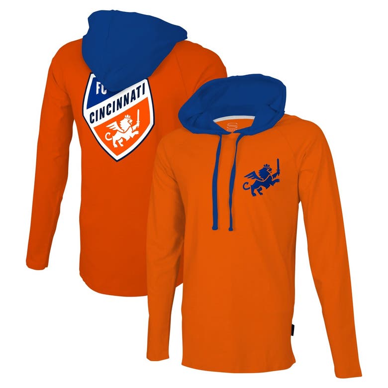 Shop Stadium Essentials Orange Fc Cincinnati Tradition Raglan Hoodie Long Sleeve T-shirt