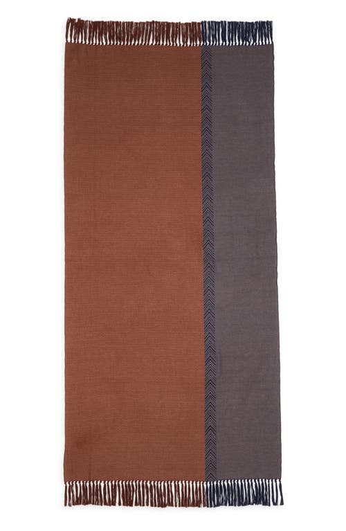 image Loro Piana Hampton Bays Chevron Cotton Beach Towel In Burnt Kummel/royal Blue At Nordstrom
