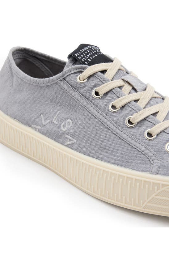 Shop Allsaints Sherman Low Top Canvas Sneaker In Grey