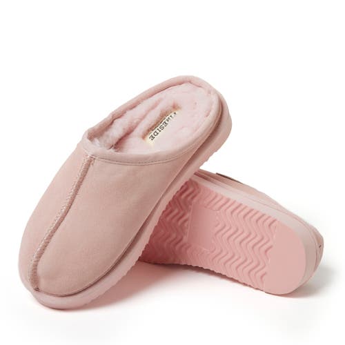 Dearfoams Fireside By Women's Greta Genuine Shearling Clog In Pink