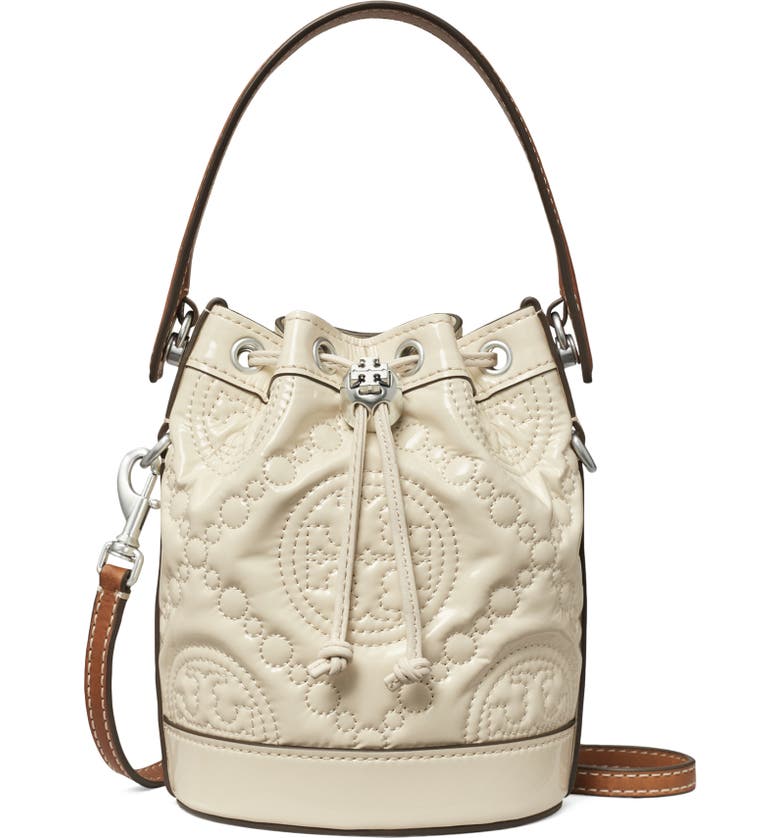 Tory Burch T Monogram Mini Puffy Patent Leather Bucket Bag | Nordstrom