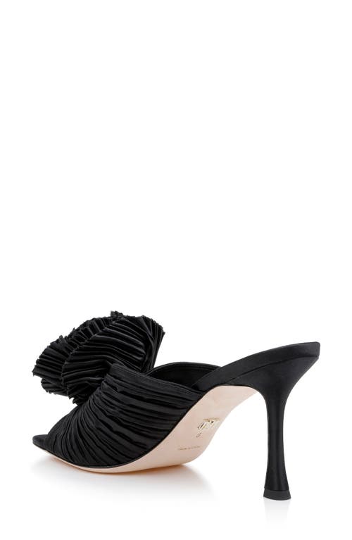 Badgley Mischka Collection Blythe Slide Sandal In Black Satin