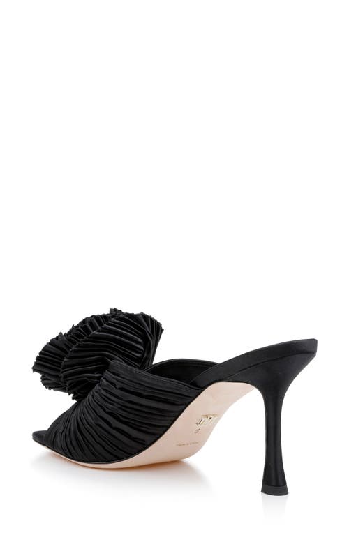 Shop Badgley Mischka Collection Blythe Slide Sandal In Black Satin