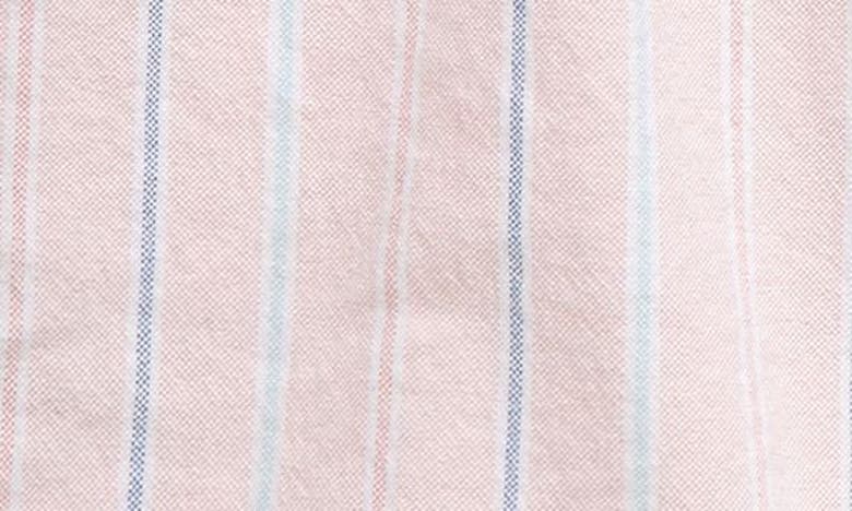 Shop Vineyard Vines Kids' Stripe Drawstring Stretch Oxford Shorts In Pink Blossom Stripe