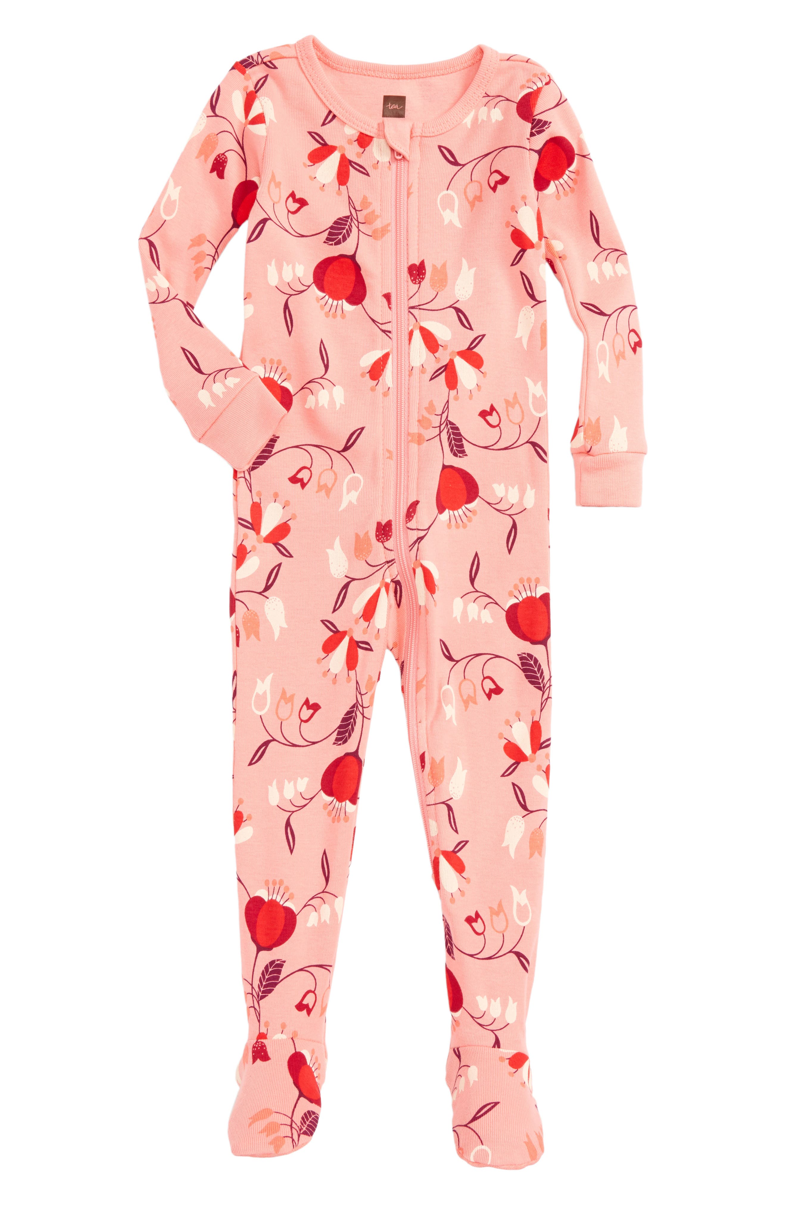 Tea Collection Caer Fitted OnePiece Pajamas (Baby Girls) Nordstrom