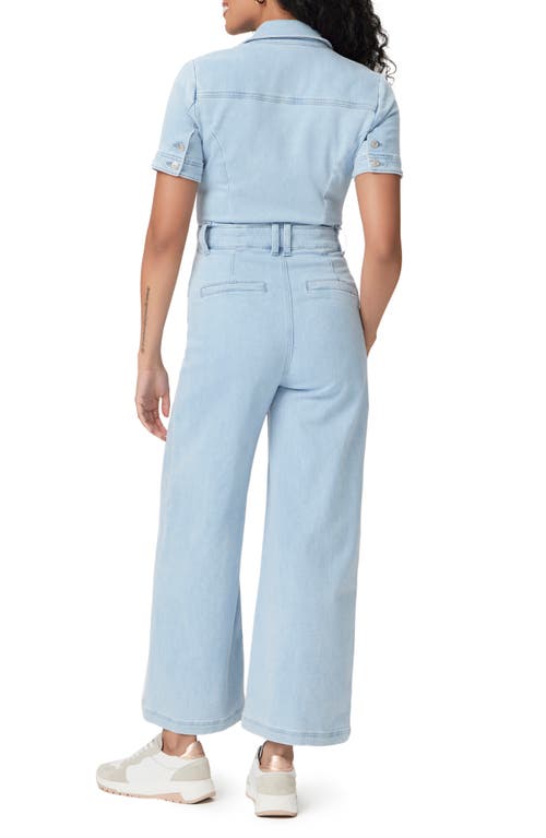 Shop Paige Harper Ankle Wide Leg Denim Jumpsuit In Kokomo