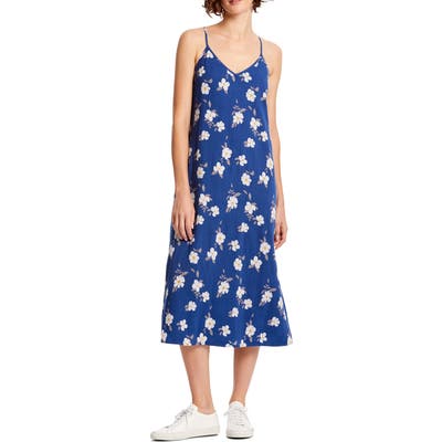 Michael Stars Floral Crinkled Cotton Sundress, Blue