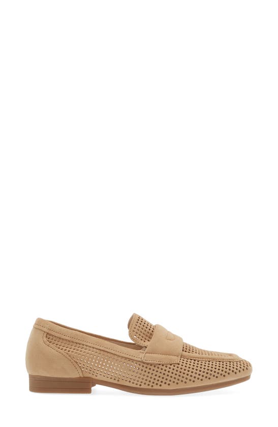 Gabor Perforated Loafer In Beige