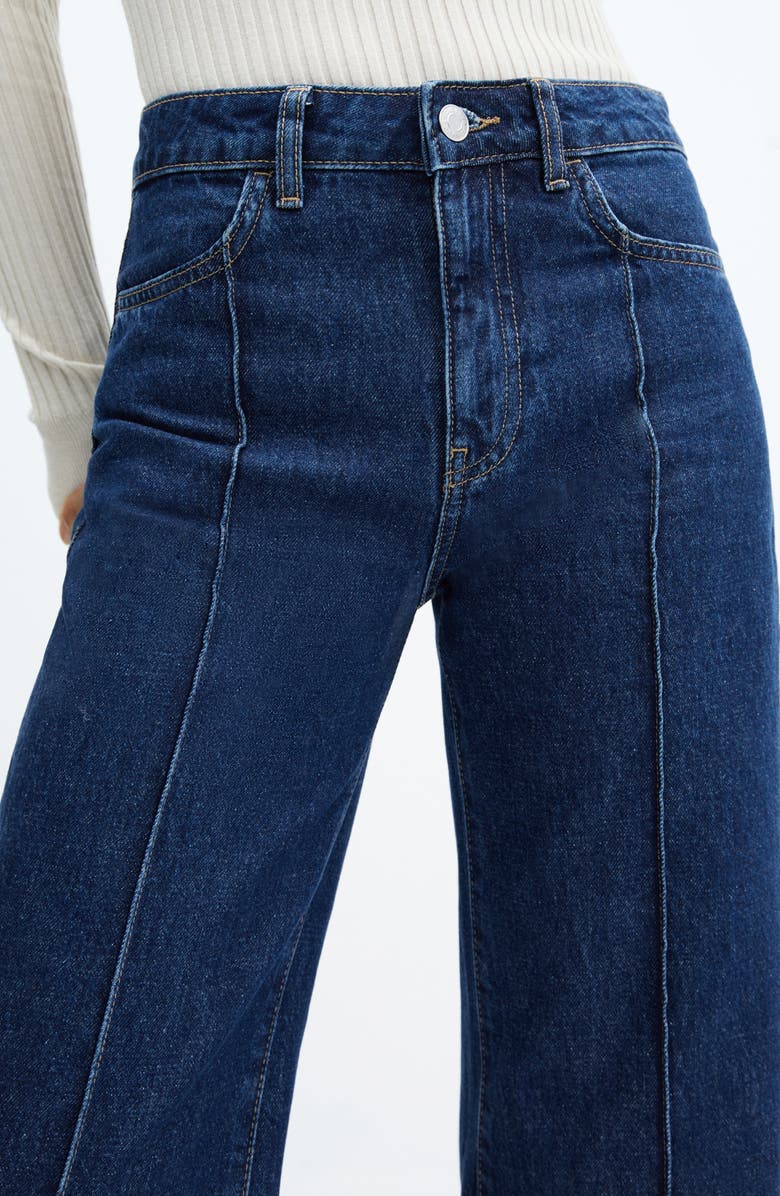 MANGO Laila High Waist Pintuck Jeans | Nordstrom