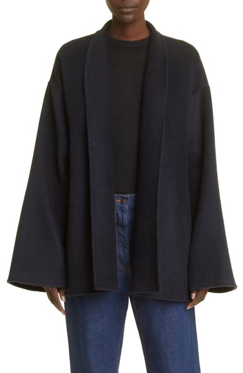 The Row Edmond Brushed Cashmere Jacket Dark Navy at Nordstrom,