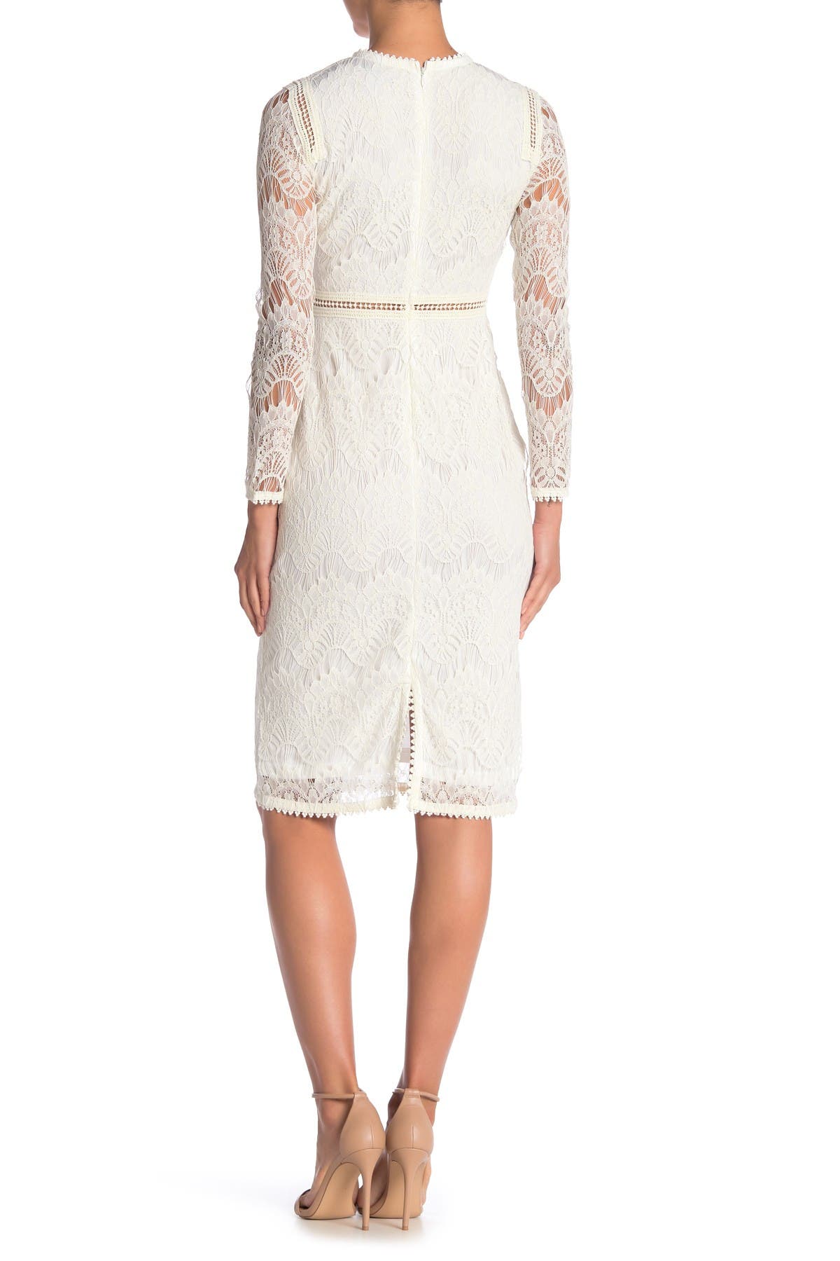 love by design lace long sleeve midi dress