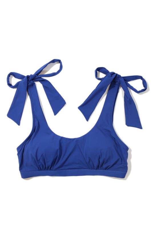 Shop Hanky Panky Swim Scoop Bikini Top In Poolside (blue-solid)