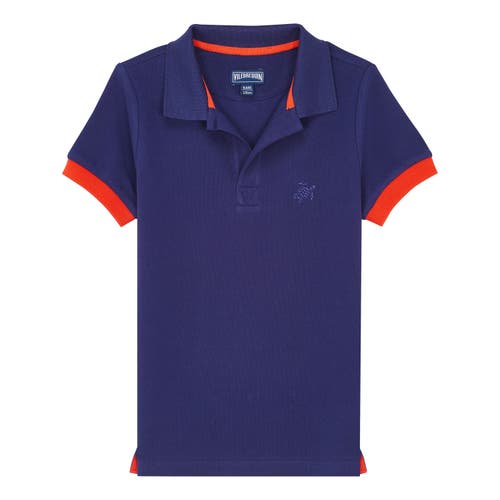 Vilebrequin Kids' Cotton Solid Polo in Minuit at Nordstrom, Size 14S