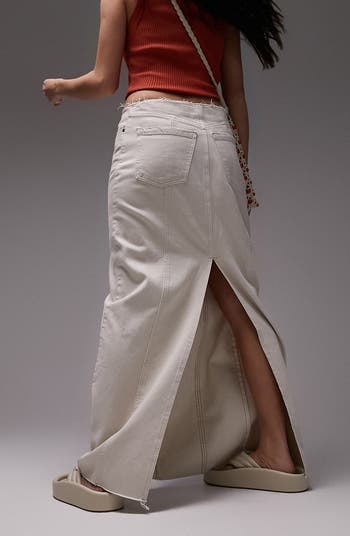 White denim 2024 skirt topshop