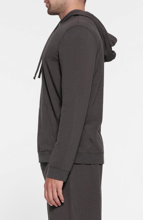 Shop Skims Cotton Lounge Hoodie In Ash