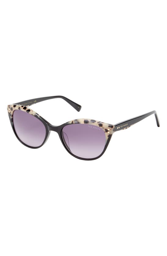 Ted Baker 54mm Polarized Cat Eye Sunglasses In Black
