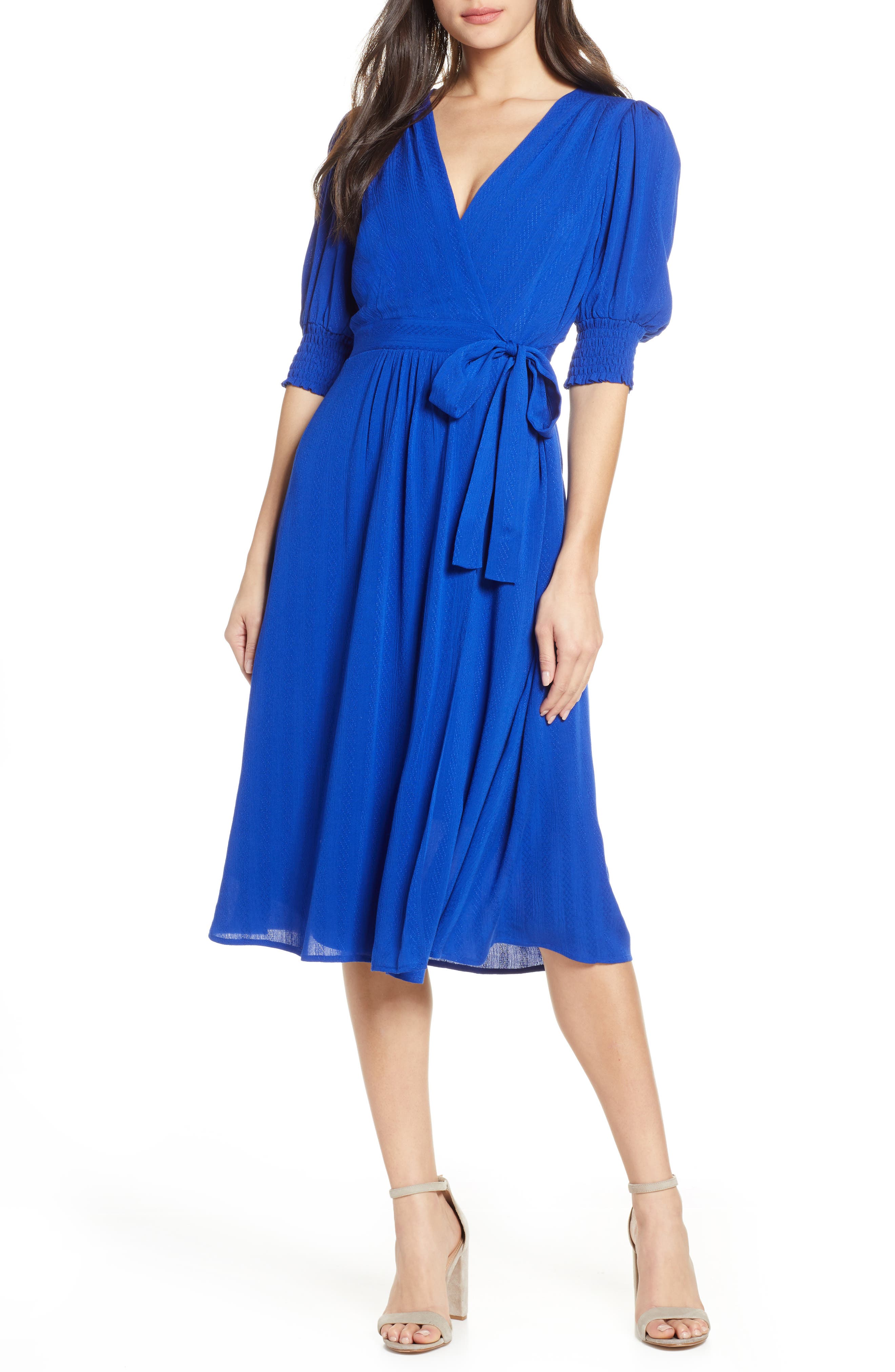 smock wrap dress