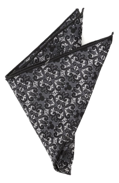 Cufflinks, Inc. Mickey Mouse Damask Silk Pocket Square in Gray at Nordstrom