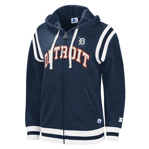 Women's Atlanta Braves Starter Navy Vintage Full-Zip Hoodie