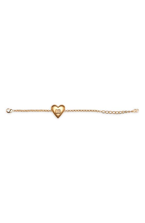 Dolce & Gabbana Dolce&gabbana Dg Heart Pendant Bracelet In Zoo00 Oro