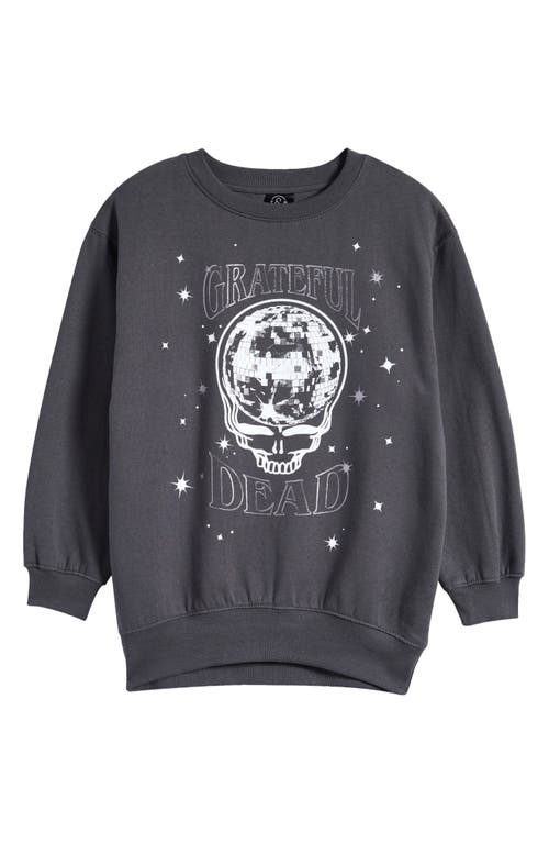 Treasure & Bond Kids' Oversize Graphic Sweatshirt In Grey- Metallic Grateful Dead