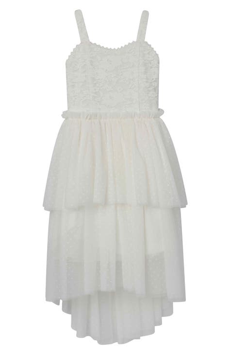 Kids' Lace & Tiered Tulle Dress (Big Kid)