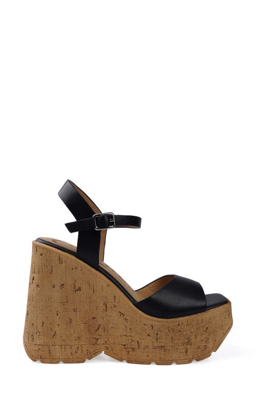 Candies Candie's Zulina Water Resistant Wedge Platform Sandal In Blklt
