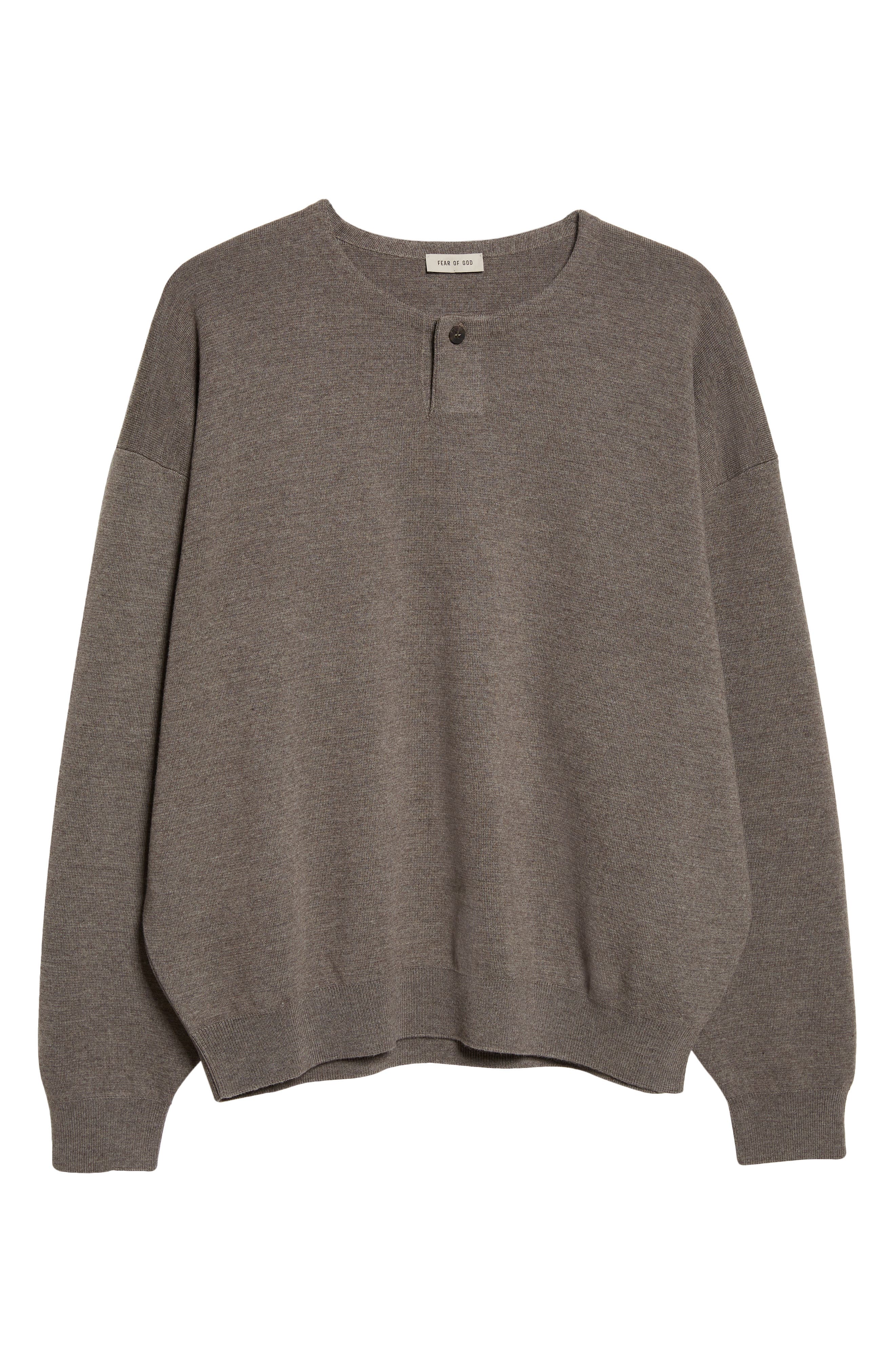 Fear of God Eternal Lightweight Merino Wool Henley in Dusty 
