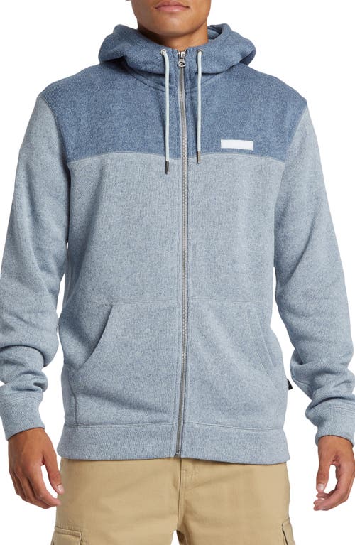 QUIKSILVER QUIKSILVER KELLER COLORBLOCK FLEECE LINED ZIP HOODIE 