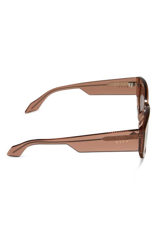Diff Drew 54mm Polarized Oval Sunglasses In Brown