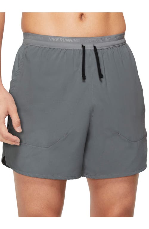 Nike Dri-fit Stride 5-inch Running Shorts In Gray