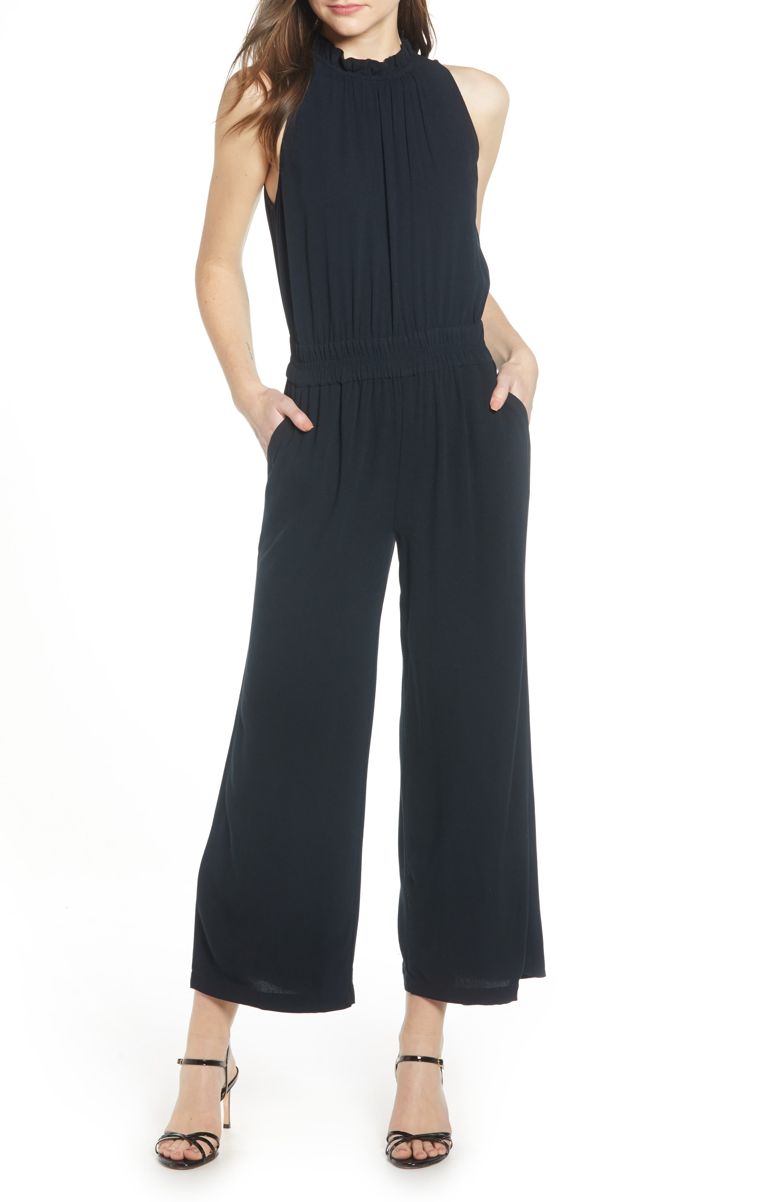 Chelsea28 Ruffle Neck Jumpsuit Nordstrom