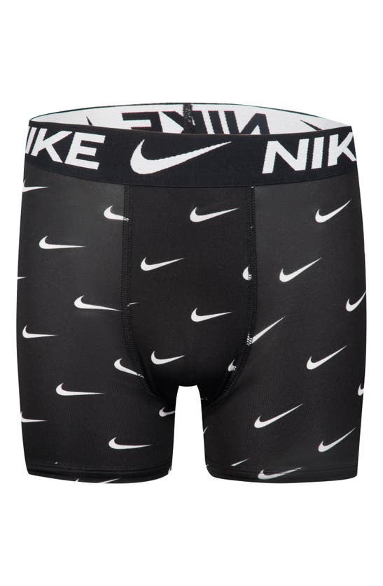 Nike Kids' Assorted 3-pack Micro Essentials Boxer Briefs In Grey/ Black