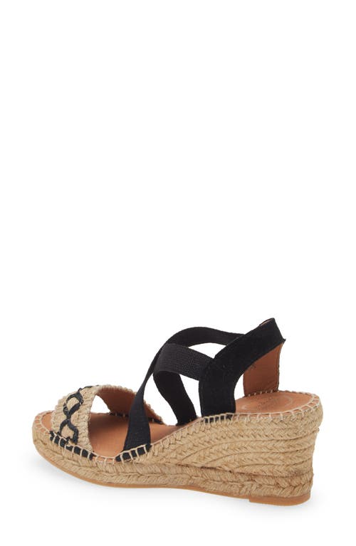 Toni Pons Susa Espadrille Wedge Sandal In Negre/black