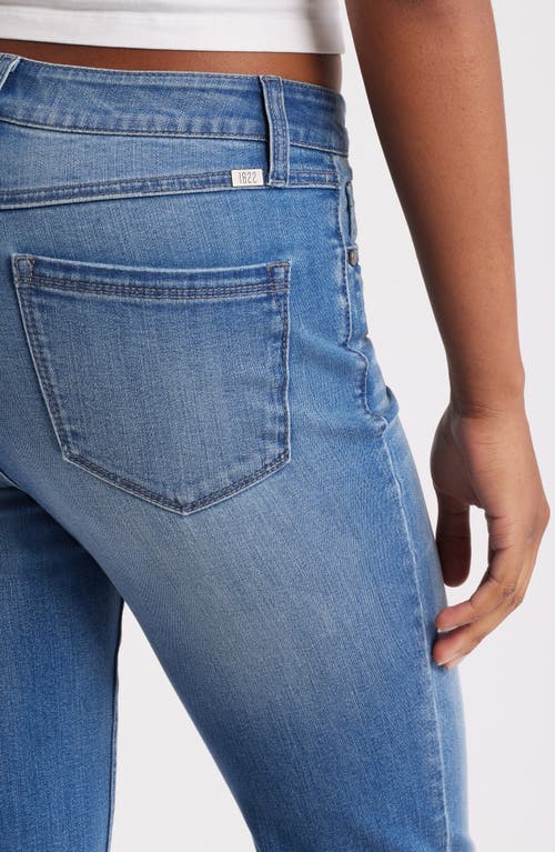 1822 Denim High Waist Raw Hem Bootcut Jeans In Rumi