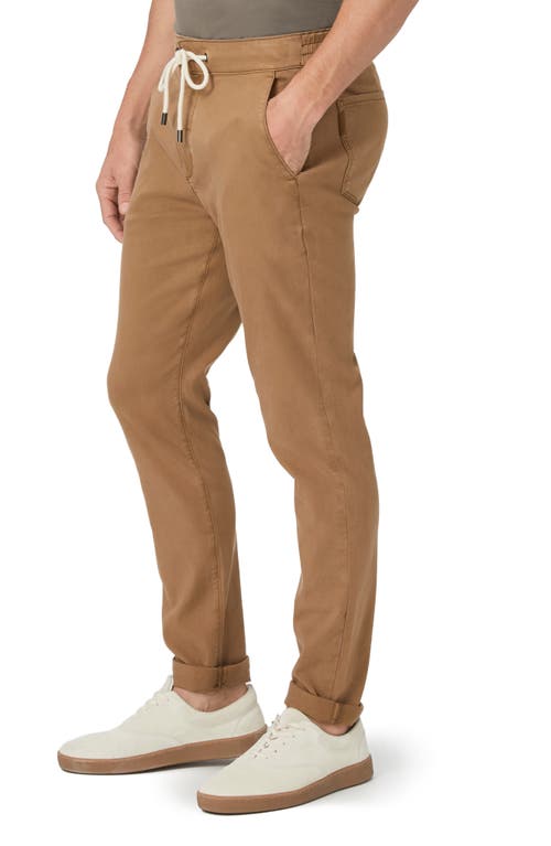 Shop Paige Fraser Drawstring Brushed Twill Pants In Vintage Dried Tobacco