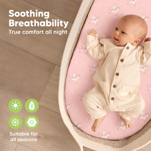 Keababies 2-pack Soothe Fitted Bassinet Sheets In Dreamland