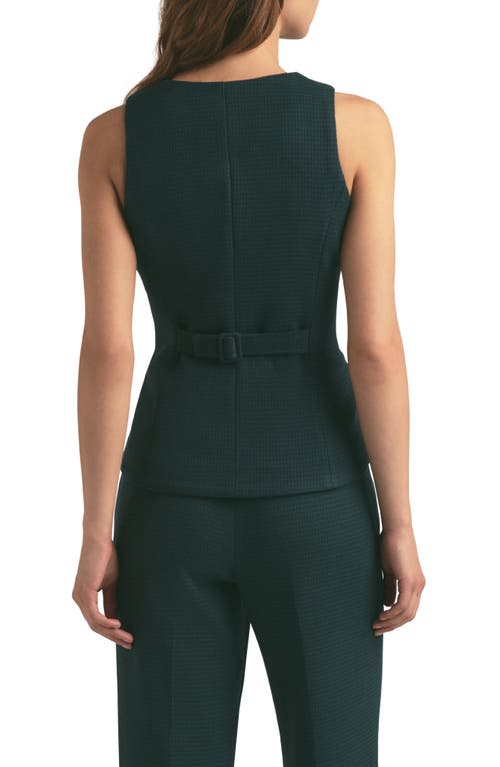 Favorite Daughter The Jones Houndstooth Vest In Juniper Houndstooth
