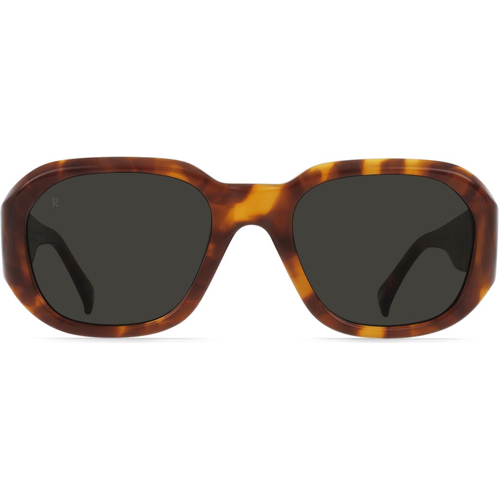 Raen Zouk Gradient Polarized Square Sunglasses In Oso Tortoise/monsoon