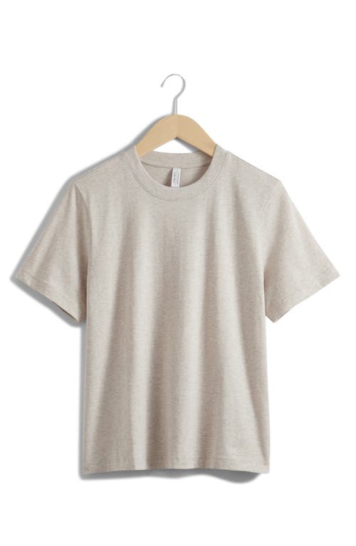 & Other Stories Lilly Cotton T-shirt In Beige Melange