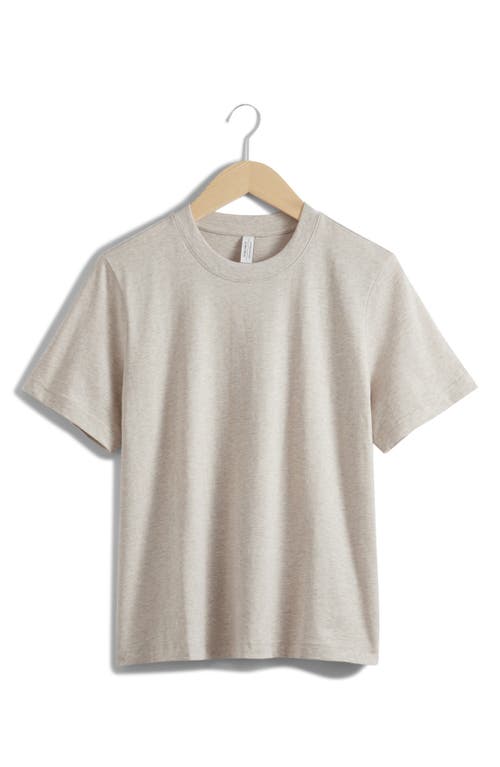 & Other Stories Crewneck T-shirt In Beige Melange